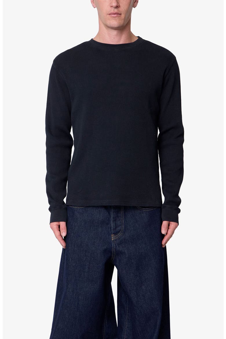 Basic Thermal Long Sleeve T-Shirt, Main, color, BLACK