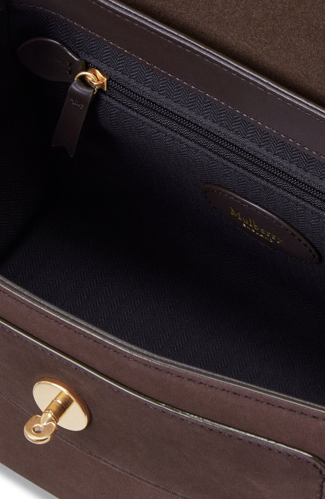 Mulberry Mini Alexa Nubuck Leather Satchel, Alternate, color, 