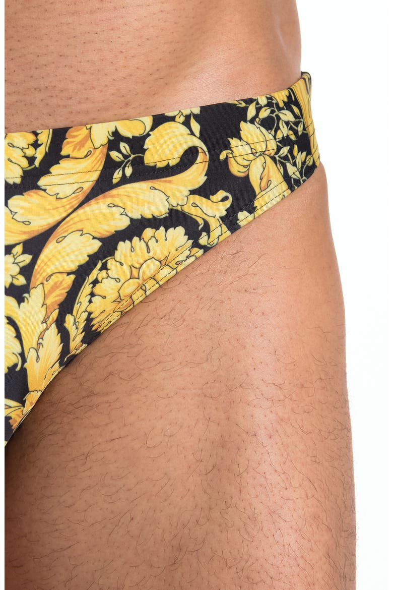 Barocco Swim Briefs, Alternate, color, BLACK/ GOLD
