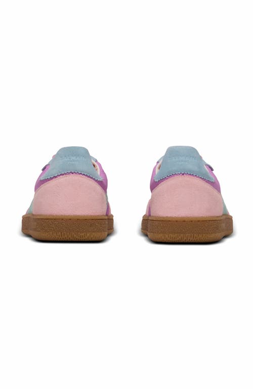 Balmain Swan Suede And Nylon Trainers In Multi