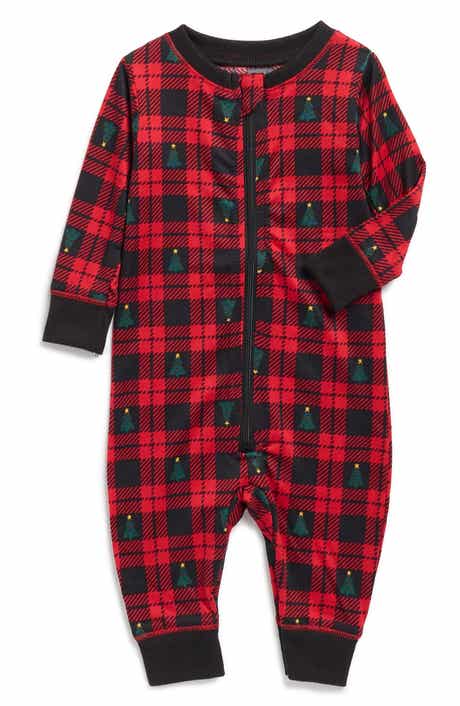 JACLYN Matching Family Christmas Tree Fitted One-Piece Pajamas