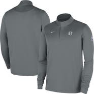 Nike Men's Nike Gray Brooklyn Nets 2025/26 Authentic Coaches Quarter-Zip Dri-Fit Top