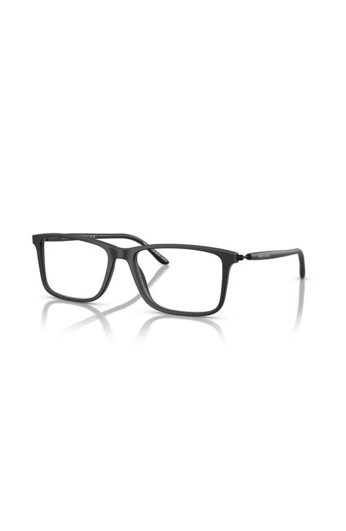 Giorgio Armani 56mm Rectangle Optical Glasses In Black