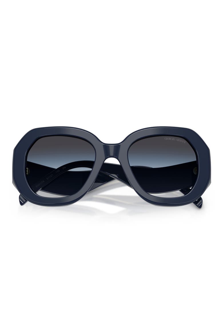 51mm Gradient Square Sunglasses, Alternate, color, BLUE / GREY BLUE BLACK
