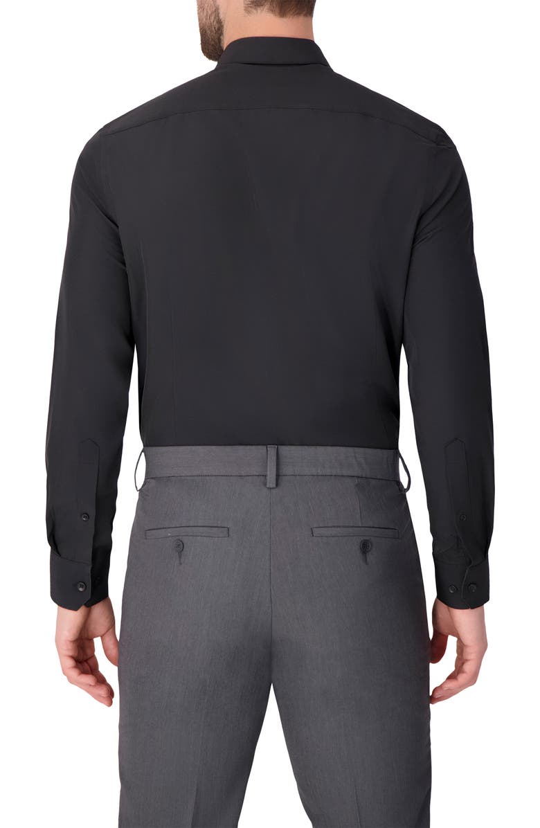 Report Collection Solid Slim Fit Stretch Dress Shirt, Alternate, color, 09 Black