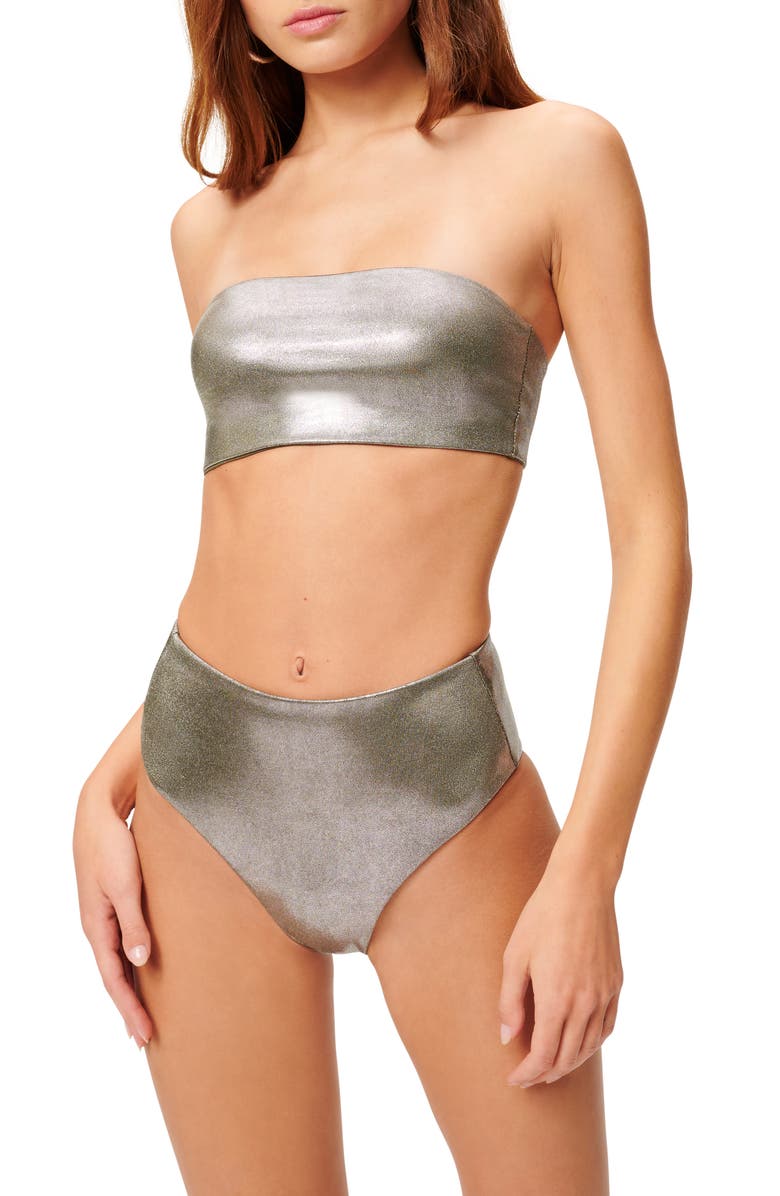 Good American Better Band Strapless Bikini Top, Main, color,