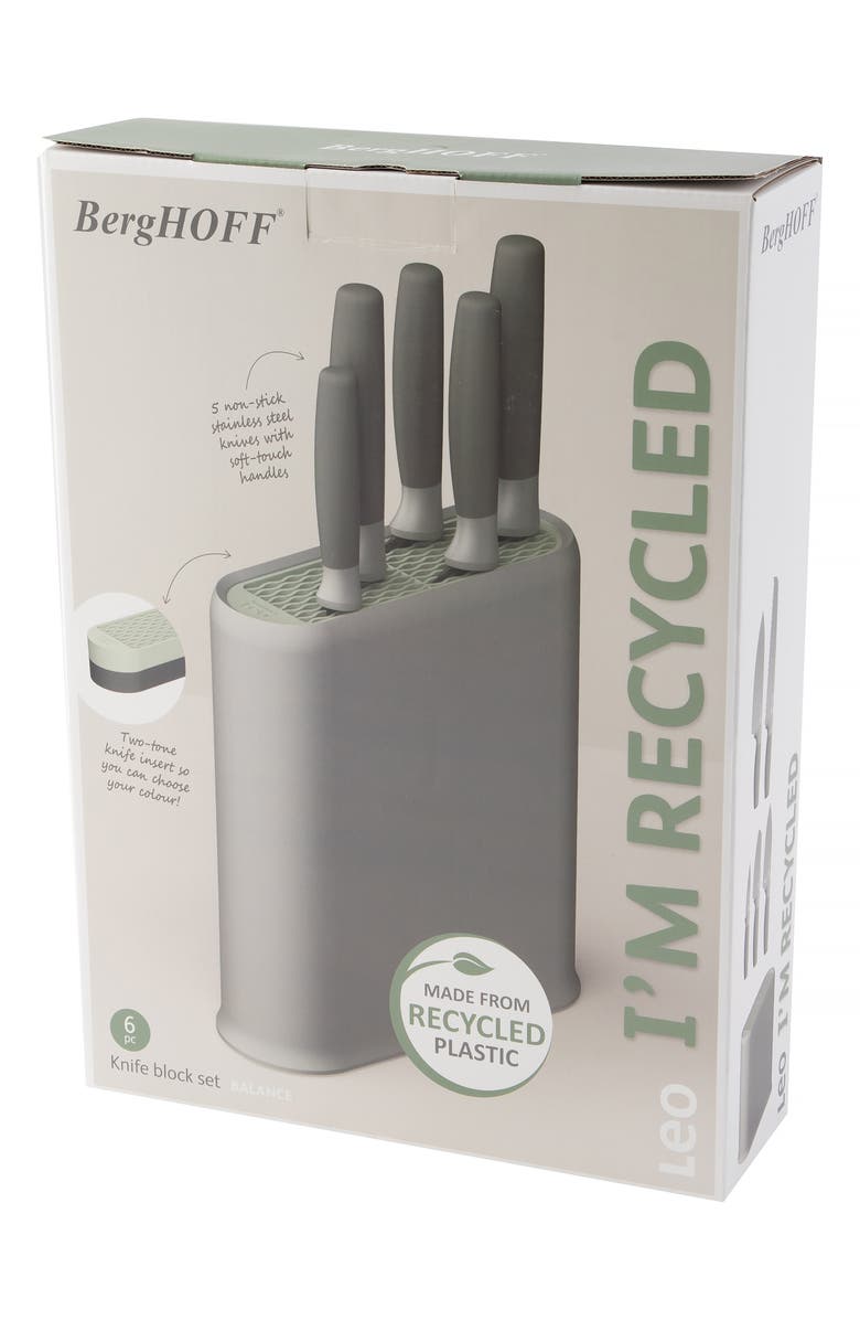BergHOFF Leo Balance 6-Piece Knife Block, Alternate, color, Green