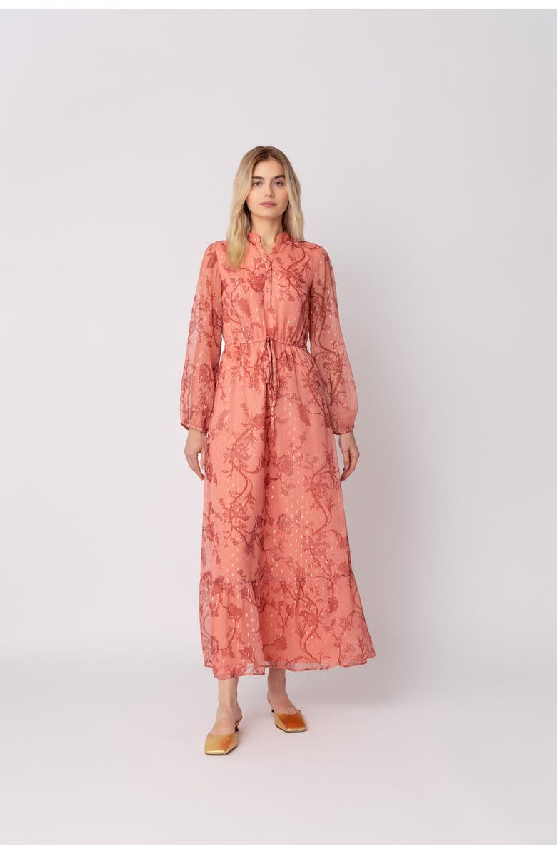 RAISHMA Fleur Dress, Main, color, Coral Hue