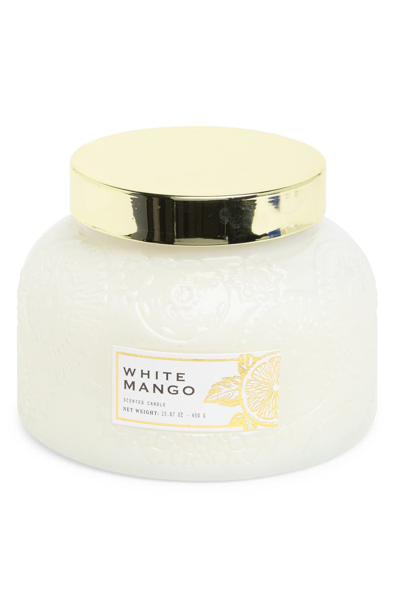 PORTOFINO CANDLES White Mango Garden Jar Candle, Main, color, 