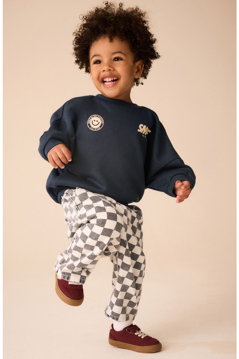 Kids' Checkerboard Pants, Alternate, color, BLACK
