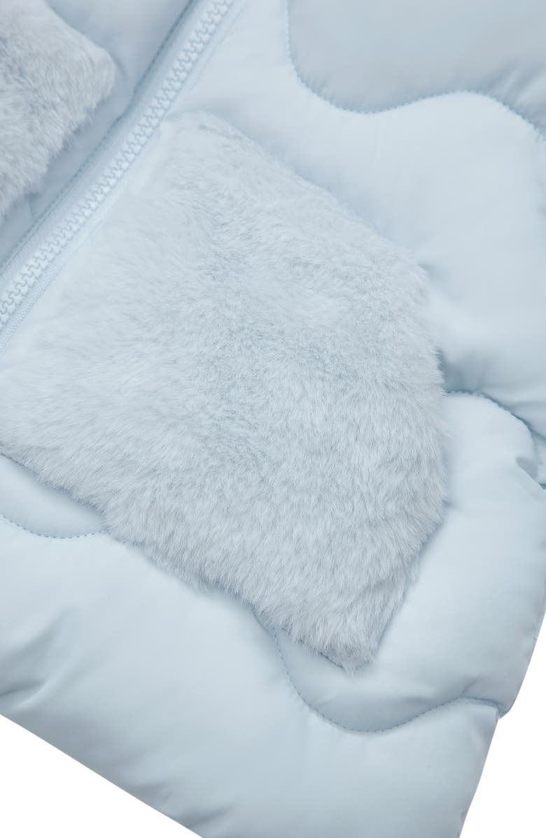 Rokka&Rolla Soft Fleece Lined Puffer Jacket, Alternate, color, Arctic Blue