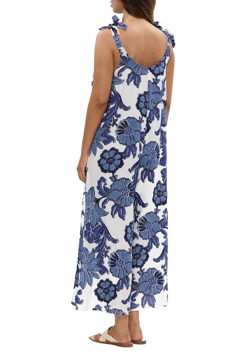 Talisman the Label Temple Floral Jumpsuit, Alternate, color, Navy Ibiza