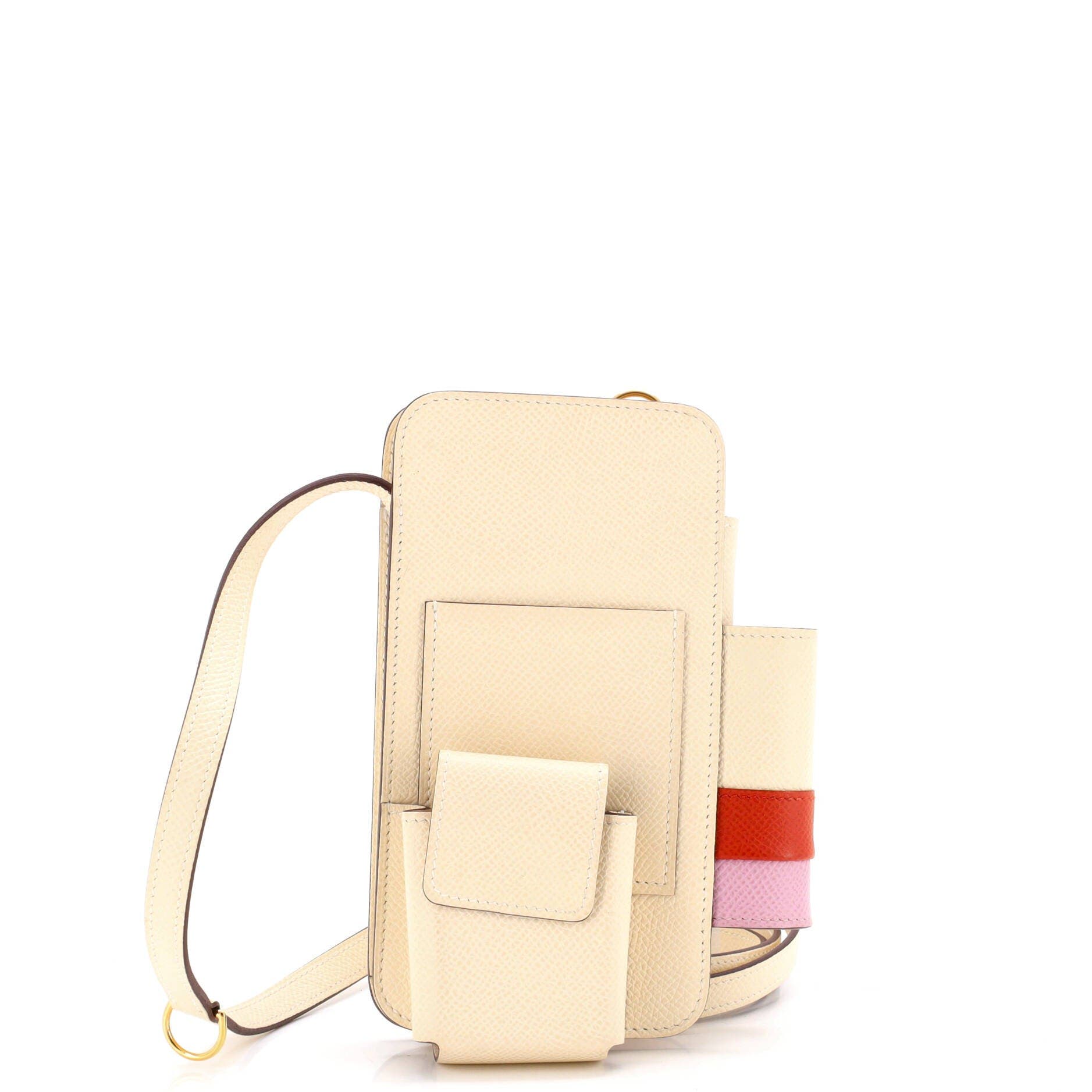 Hermesway Phone Case Crossbody Bag Epsom, Main, color, Nata
