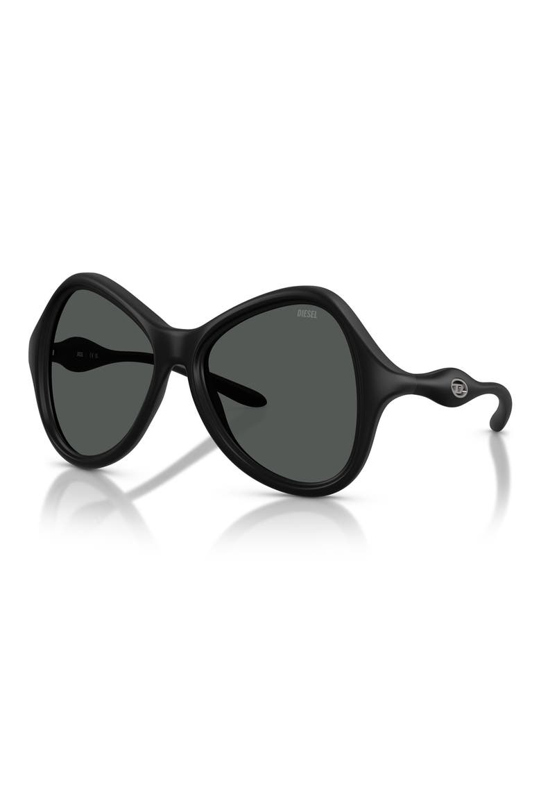 DL3010U 53mm Cat Eye Sunglasses, Alternate, color, BLACK MATTE / DARK GREY