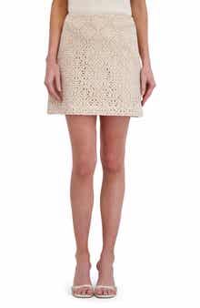 Ted Baker Cotton Blend Lace Miniskirt
