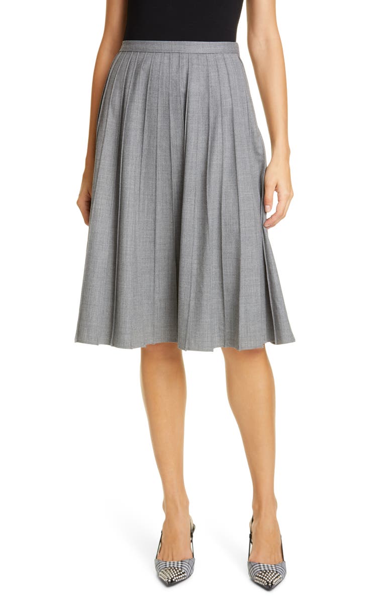 Michael Kors Collection Pleated A-Line Skirt, Main, color,
