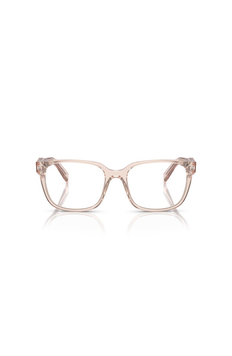 Prada 54mm Rectangle optical glasses, Alternate, color, Pink