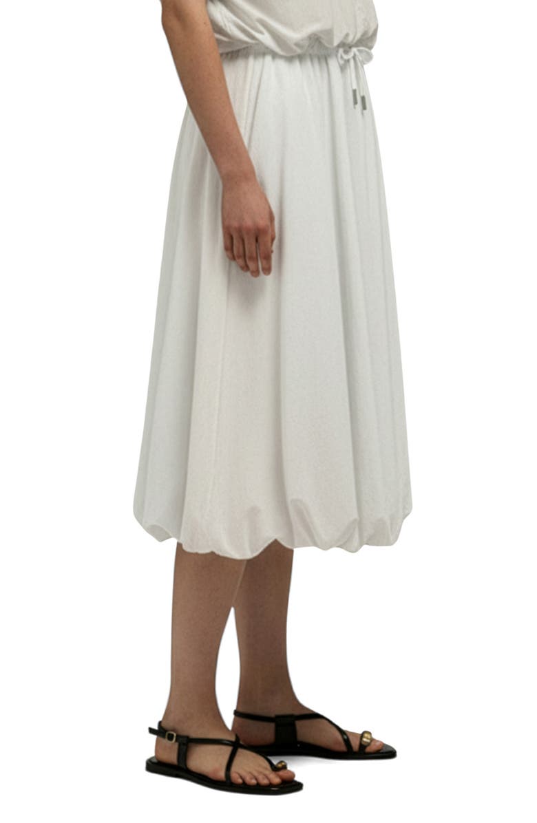 Hunter Bubble Hem Midi Skirt, Alternate, color, Snow-White