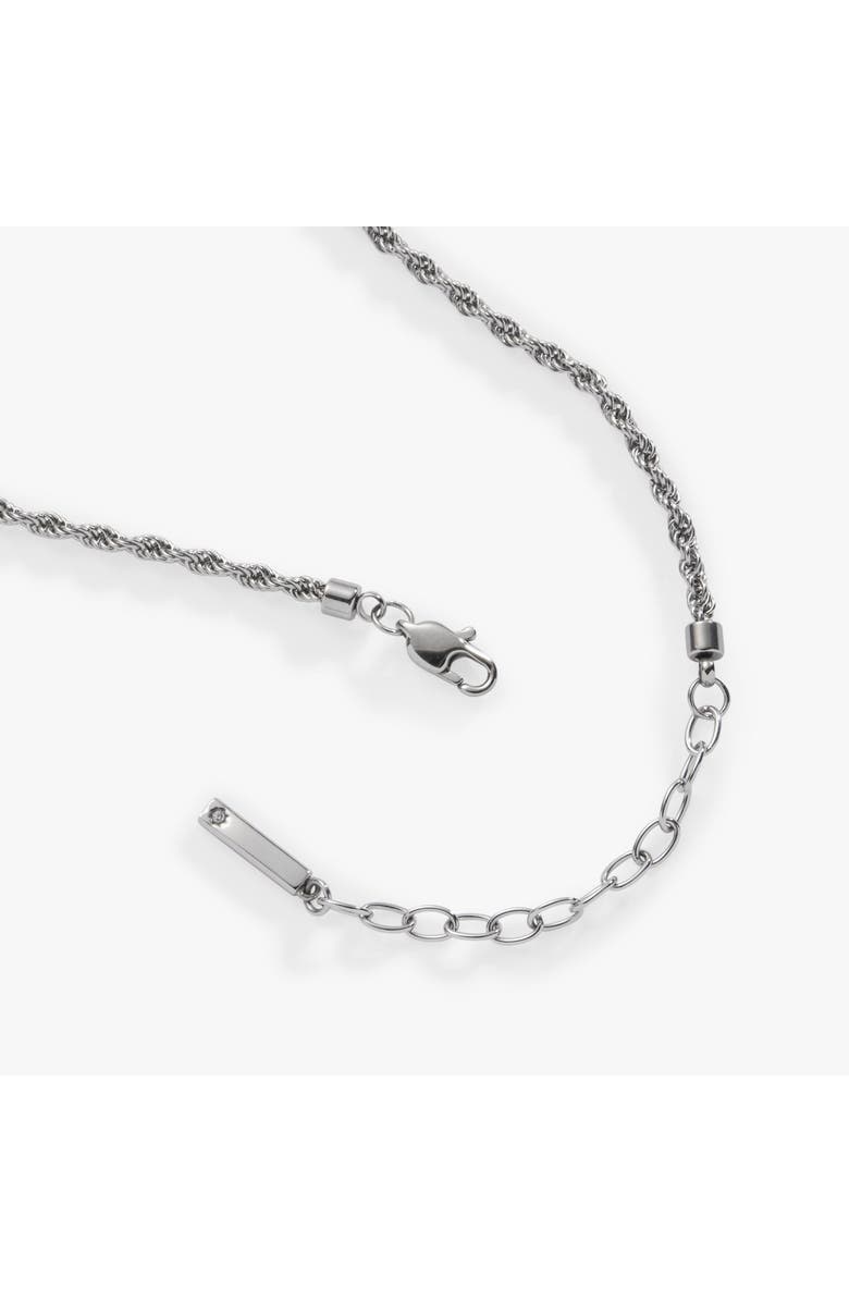 Alex and Ani Mini Rope Chain Anklet, Alternate, color, Silver