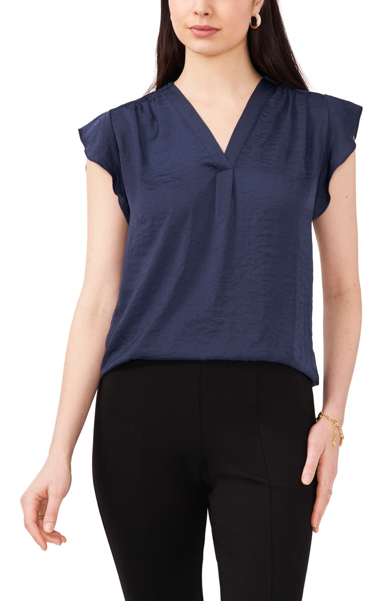 Chaus Flutter Sleeve Blouse, Main, color, Autumn Night