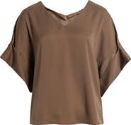 Wit & Wisdom Roll Cuff Dolman Top