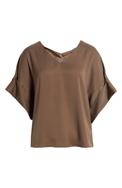 Wit & Wisdom Roll Cuff Dolman Top In Gray
