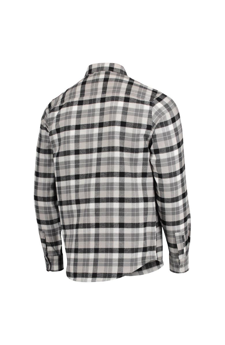 ANTIGUA Men's Antigua Black/Gray Vegas Golden Knights Ease Plaid Button-Up Long Sleeve Shirt, Alternate, color, Black