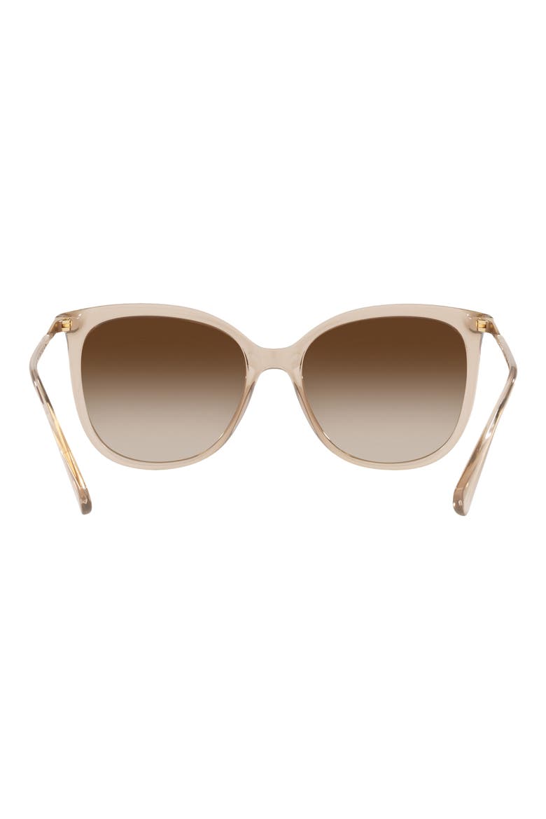 56mm Gradient Butterfly Sunglasses, Alternate, color, TRANSPARENT BROWN / BROWN