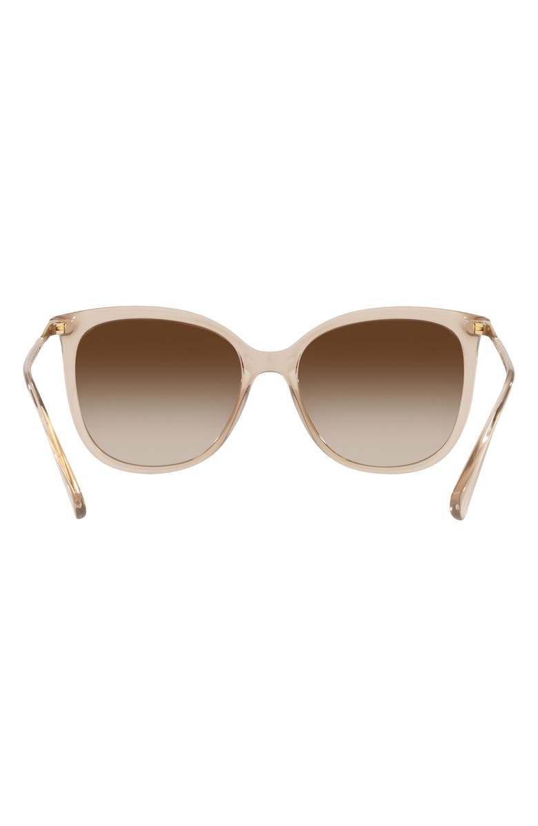 RALPH 56mm Gradient Butterfly Sunglasses, Alternate, color, Transparent Brown / Brown