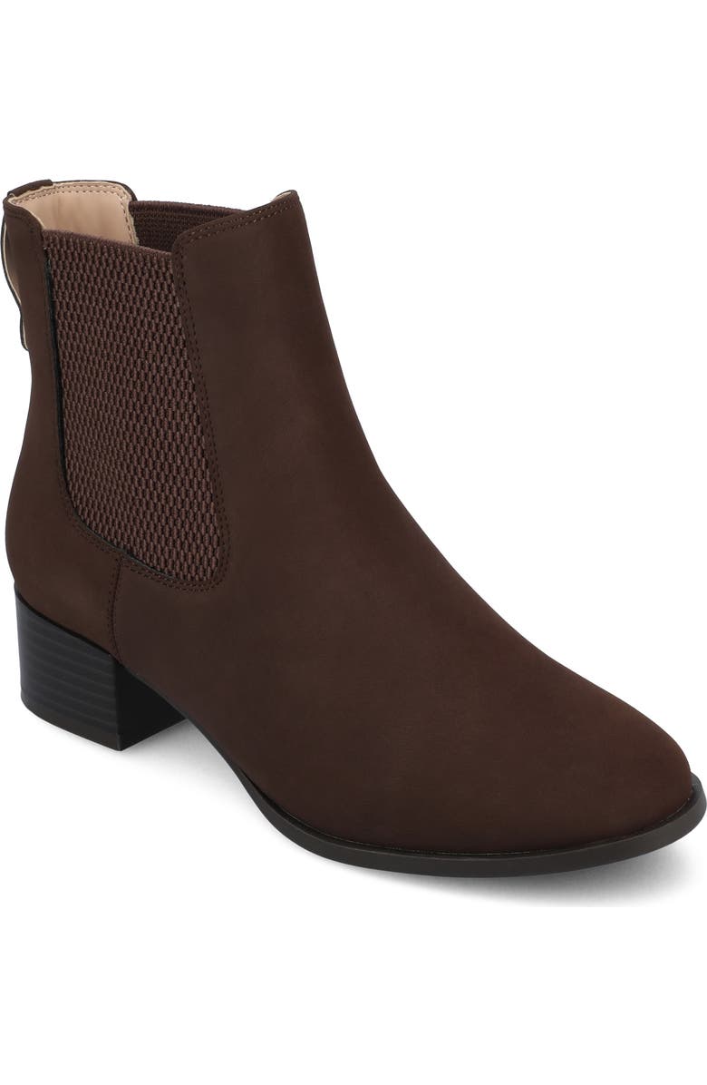 Journee Collection Chayse Bootie, Main, color, Chocolate/Nubuck
