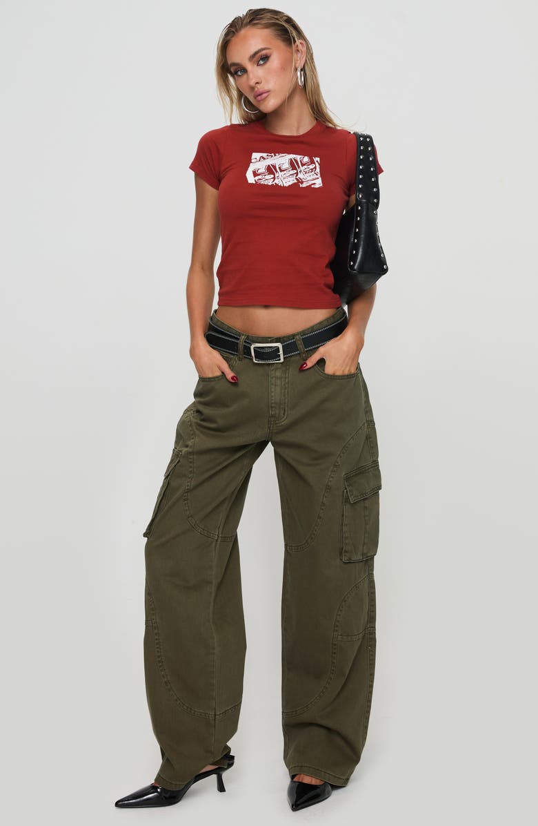 Princess Polly You Do You Crop Graphic T-Shirt, Alternate, color, Red