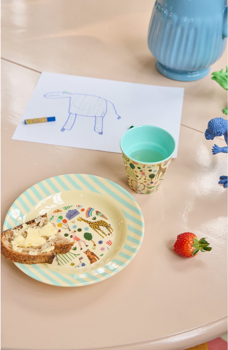 Rice by Rice Melamine Kids Bowl Fun Fair, Alternate, color, Mint