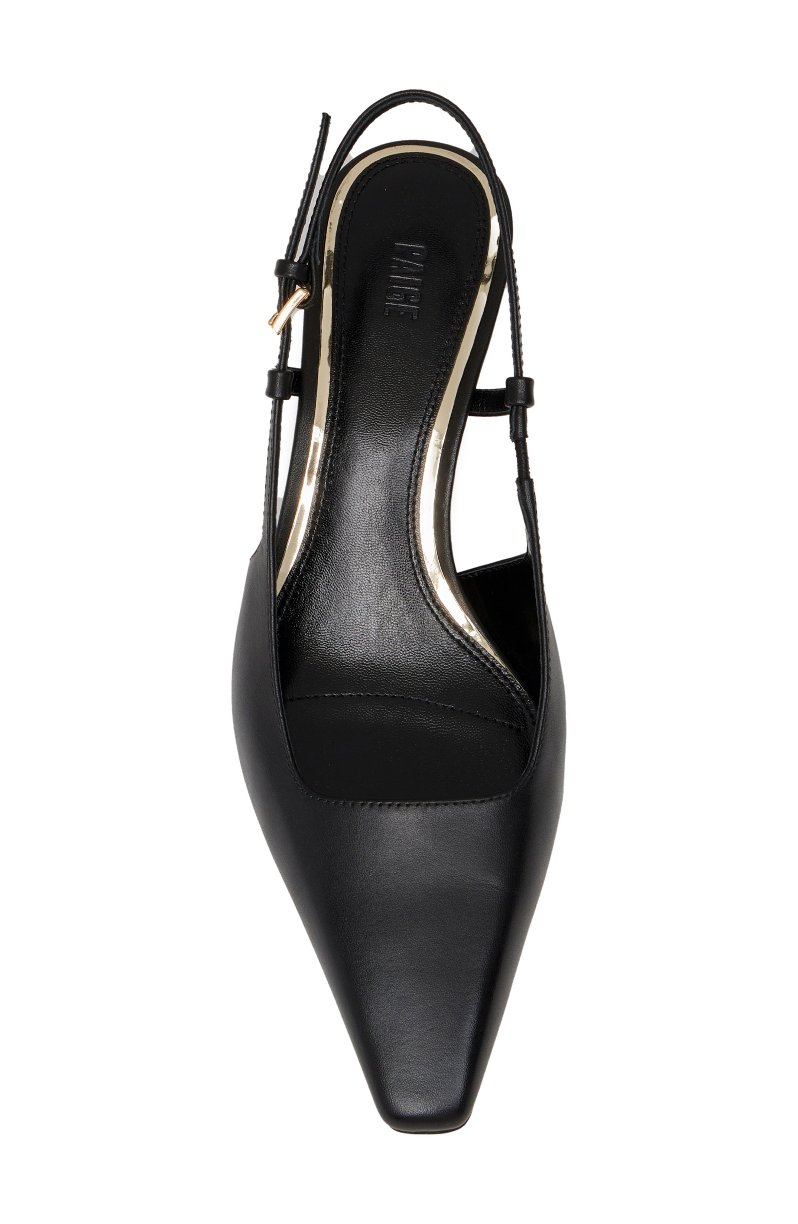 PAIGE Winnie Pointed Toe Slingback Pump, Alternate, color, Black