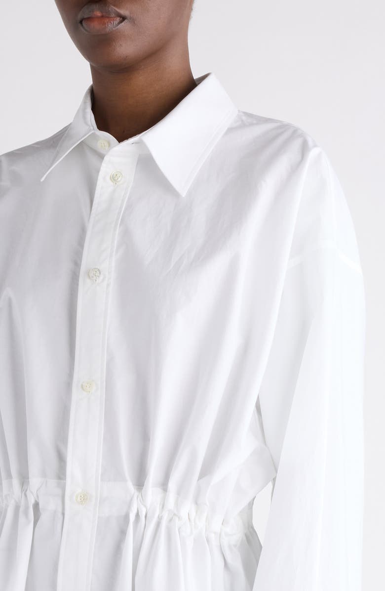 Balenciaga Hourglass Cotton Poplin Shirt, Alternate, color, White