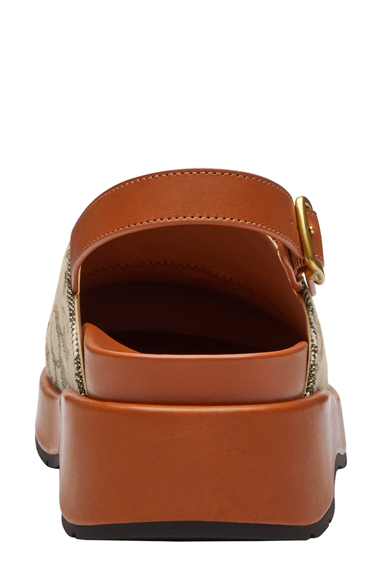 COACH Sculpted C Signature Jacquard Slingback Platform Clog, Alternate, color, Cocoa/ Burnished Amber