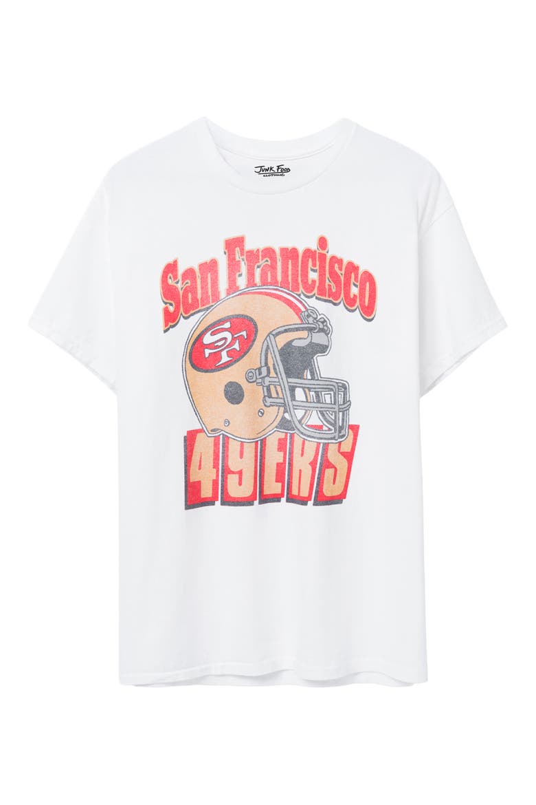 San Francisco 49ers Throwback Helmet Cotton Graphic T-Shirt, Main, color, WHITE