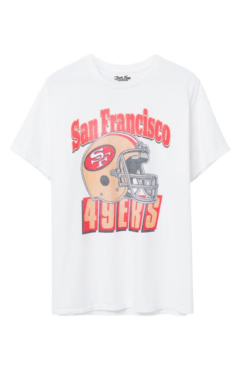 San Francisco 49ers Throwback Helmet Cotton Graphic T-Shirt