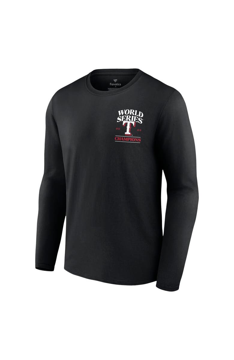 FANATICS Men's Black Texas Rangers 2023 World Series Champions Signature Roster Long-Sleeve T-Shirt, Alternate, color, 