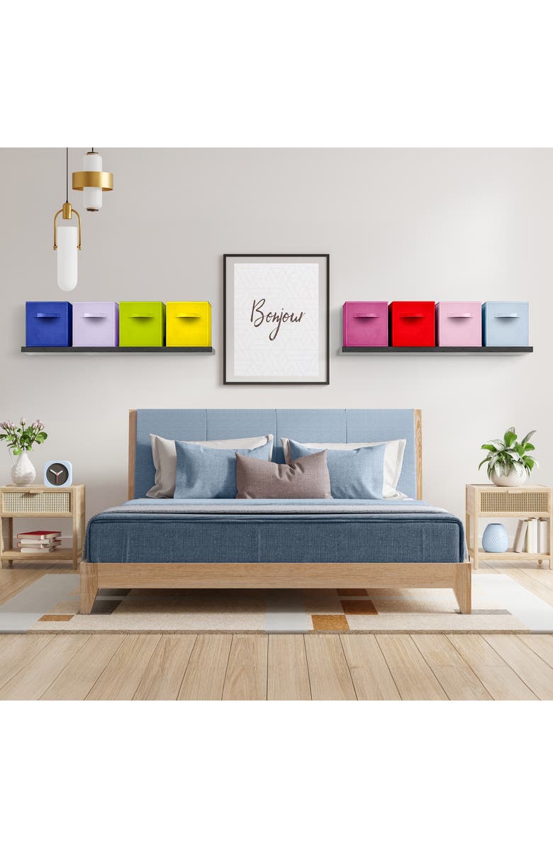 SORBUS 8-Piece Foldable Cube Bins, Alternate, color, Deep Rainbow