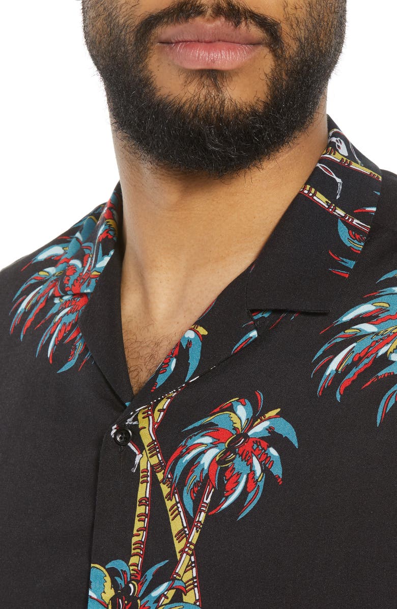 The Kooples Regular Fit Hawaiian Shirt, Alternate, color, 