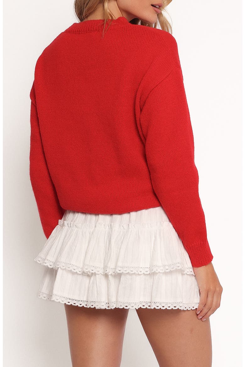 Love Embroidered Graphic Crewneck Sweater, Alternate, color, RED