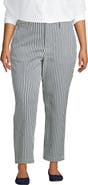 Lands' End Mid Rise Classic Straight Leg Chino Ankle Pants