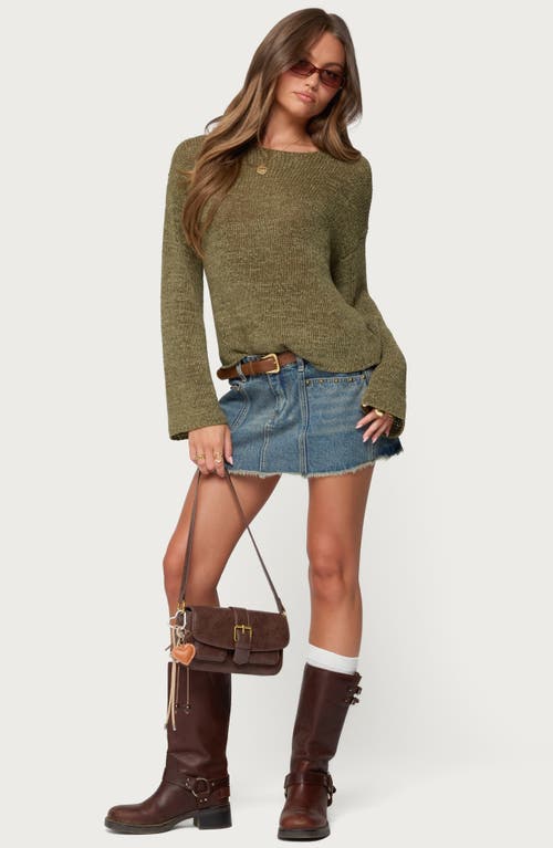 Edikted Drop Shoulder Sweater In Animal Print