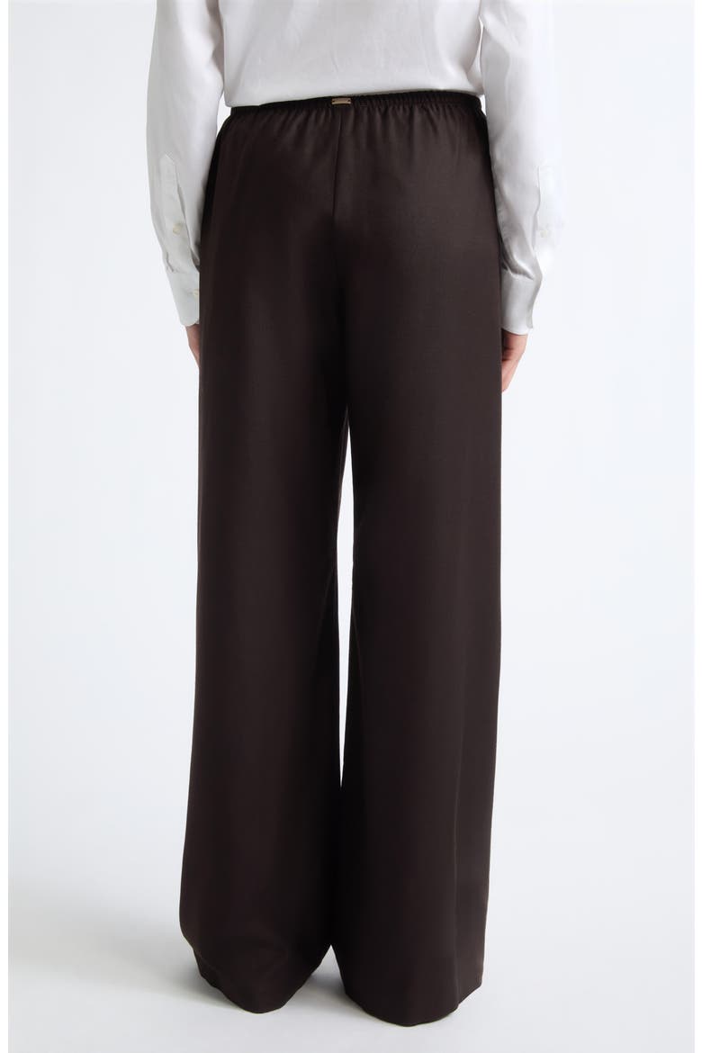 Fine Wool & Silk Wide Leg Pants, Alternate, color, 8810 DARK BROWN