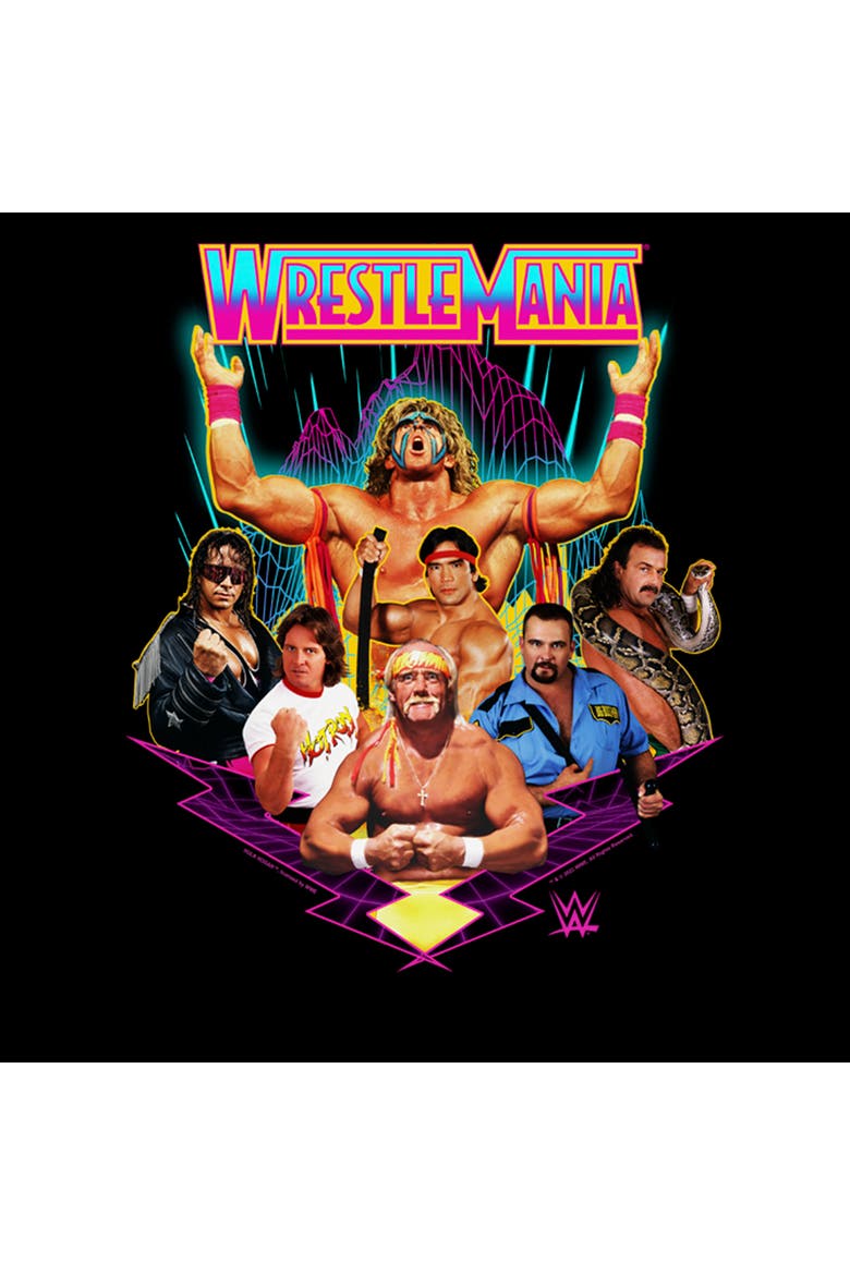 Men's WWE Futuristic WrestleMania Team  Graphic T-Shirt, Alternate, color, Black