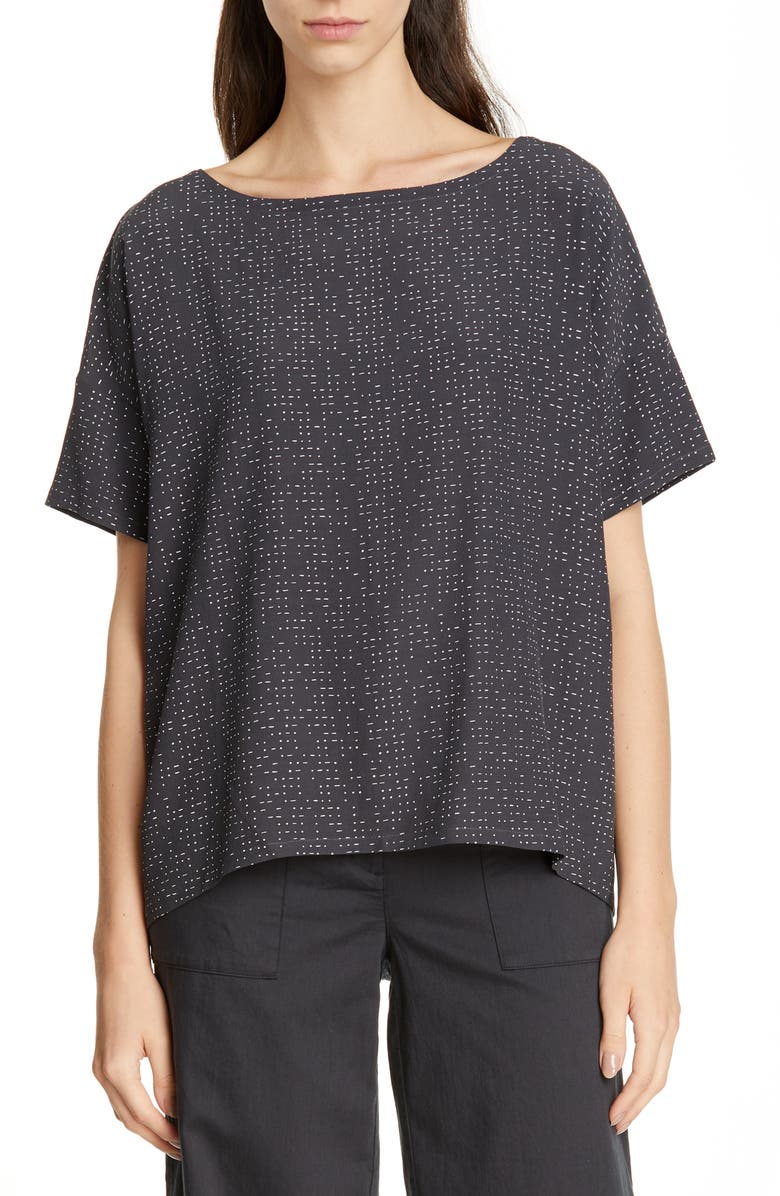 Eileen Fisher Bateau Neck Tee, Main, color,
