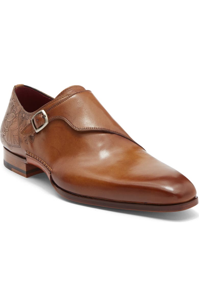 Magnanni Abel Monk Strap Loafer, Main, color, Taupe