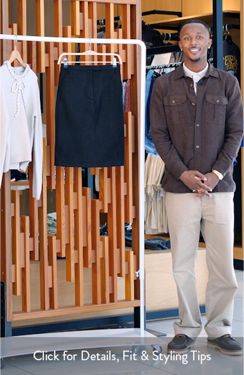 Phenix Faux Suede Pencil Skirt, sales video thumbnail