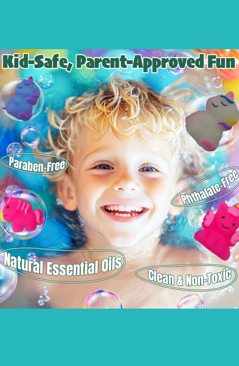 Lovery 12-Pc. Unicorn Bath Bombs Gift Set with Surprise Toy, Alternate, color, Multicolor