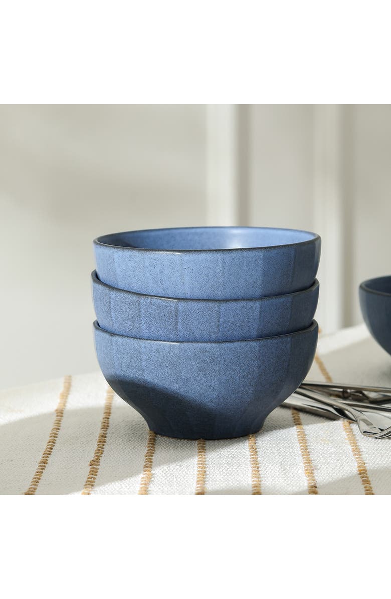 Stone Lain Rio Stoneware 4-Piece Bowl Set, Alternate, color, Blue